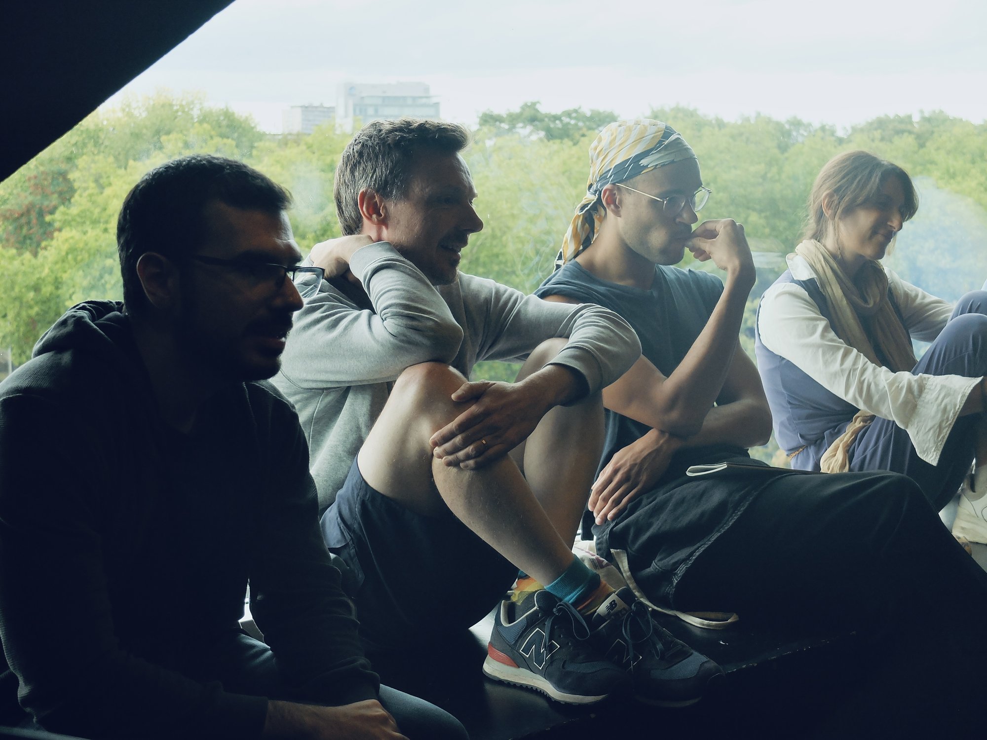 Participants sharing their work during a feedback session