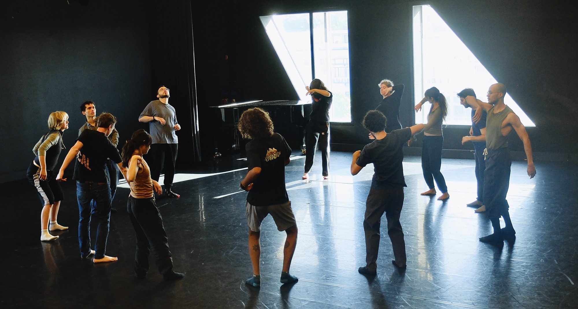 Warm-up session with participants